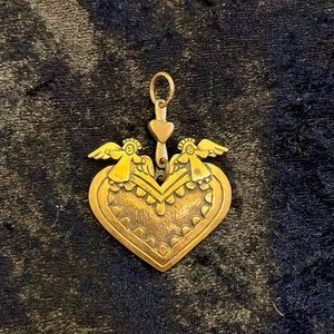 Jeep Collins Brass Heart Pendant